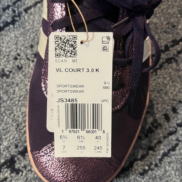 Adidas VL COURT 3.0 K Purple size 7 eu 40 - Picture 4 of 4